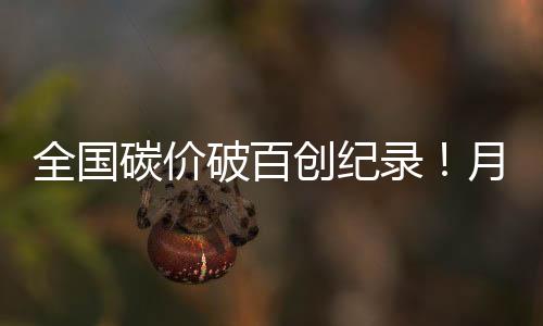 全国碳价破百创纪录!月内涨幅逼近11%