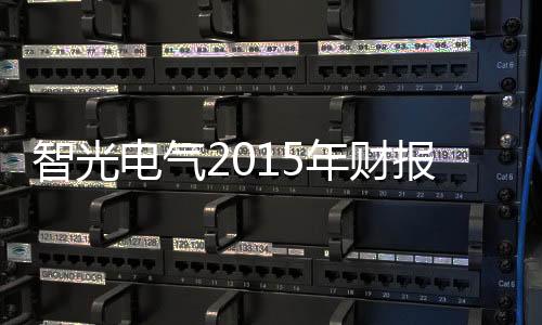 智光电气2015年财报分析:节能服务为企业找到新出路